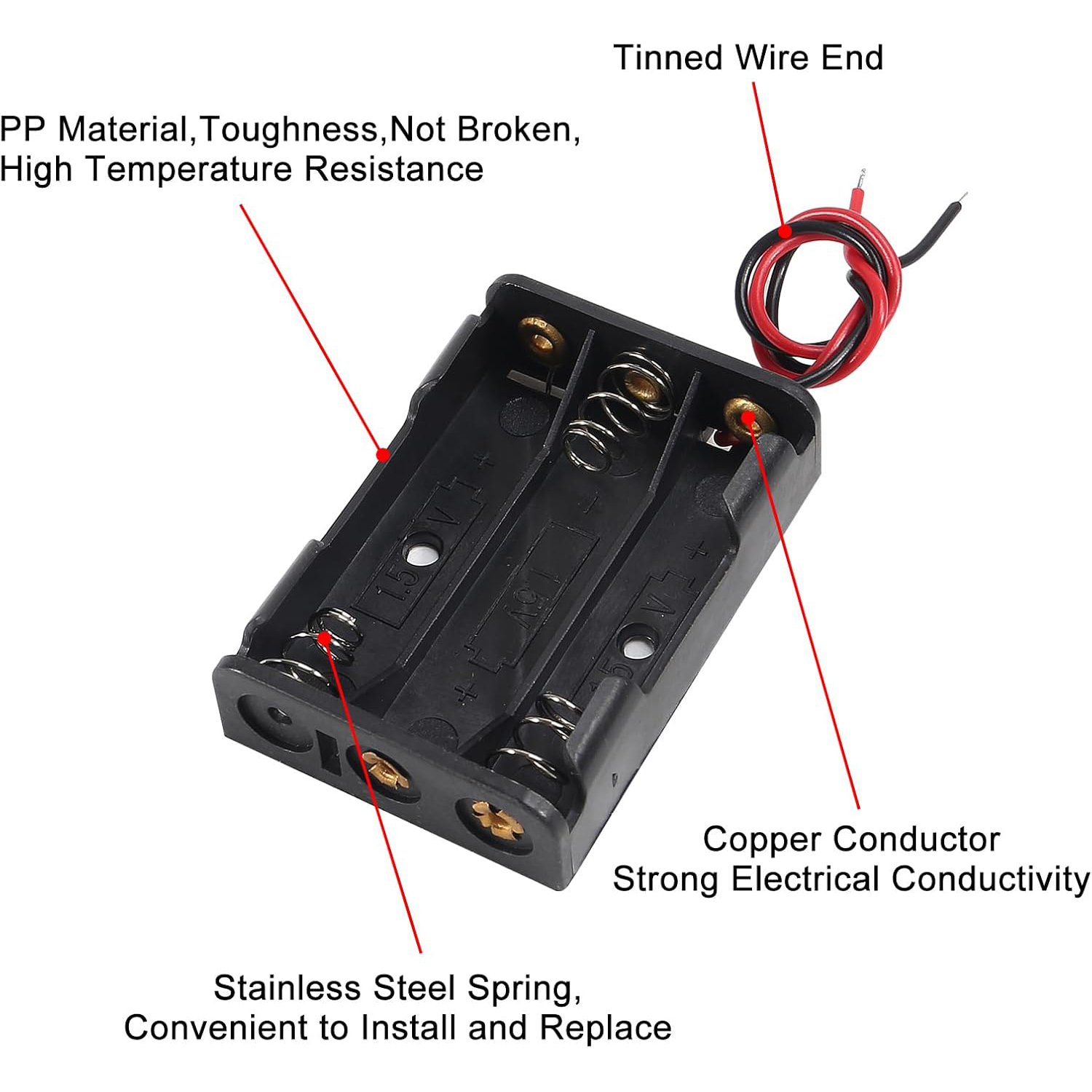 10pcs AAA Battery Holder 3X 1. - Unique Electronics Gadgets review and price