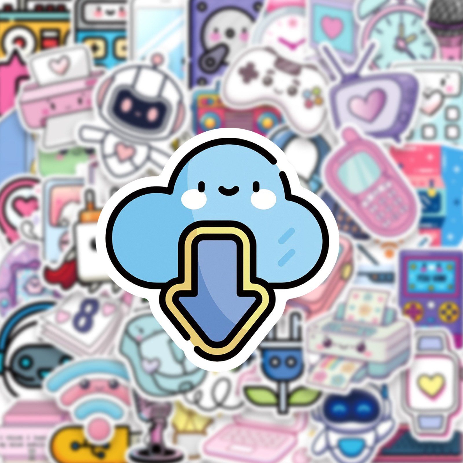 50Pcs Cute Electronics Sticker - Electronics Gadgets To Gift review and price
